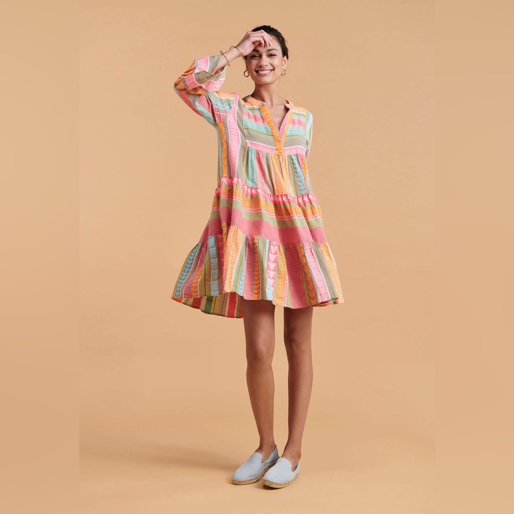 Anthropologie Devotion Twins Embroidered Ella Short Dress XS Petite